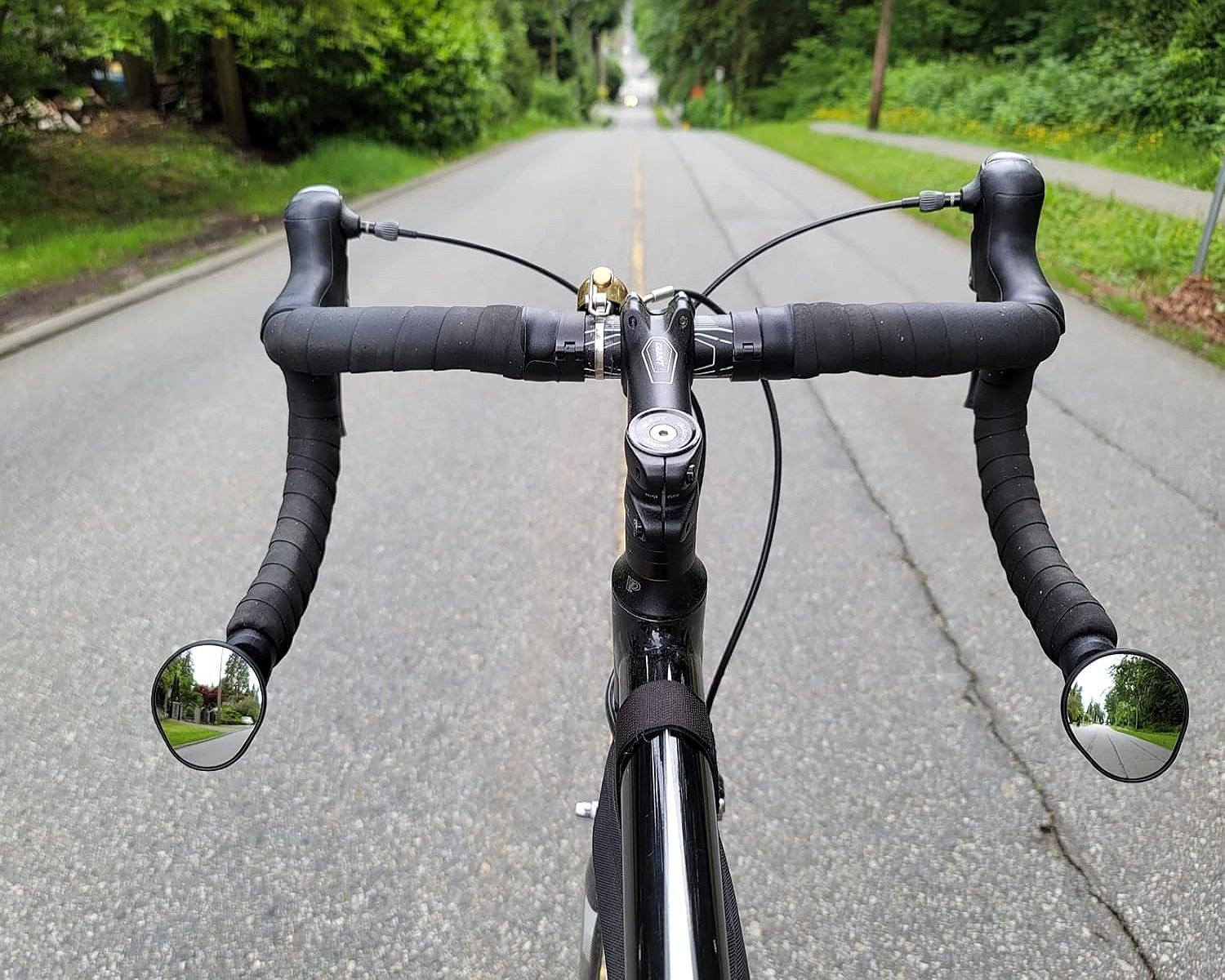 Hafny HF-M956S-FR06 HD Glass Convex Lens Drop Bar-End Bike Mirror