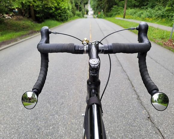 Hafny HF-M956S-FR06 HD Glass Convex Lens Drop Bar-End Bike Mirror