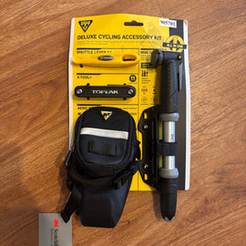 Open Box Topeak TC2407 Essentials Cycling Accessory Kit w-Seat Pack, Mini Dual Pump, Multi-Tool, Tire Levers (Copy) Topeak