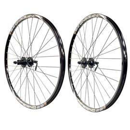 Sun Ringle 27.5-inch Inferno 25 FRONT/ REAR HG 8-10 Speed 6-Bolt Disc Black Wheelset QR 9x100 / 10x135