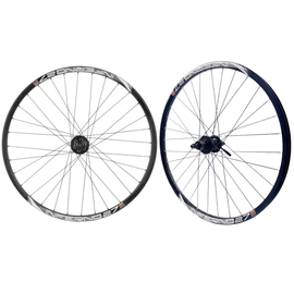 Sun Ringle 27.5-inch Inferno 27 Front / Rear QR HG 8-10 Speed 6-Bolt Disc Black Wheelset 9x100/ 10x135