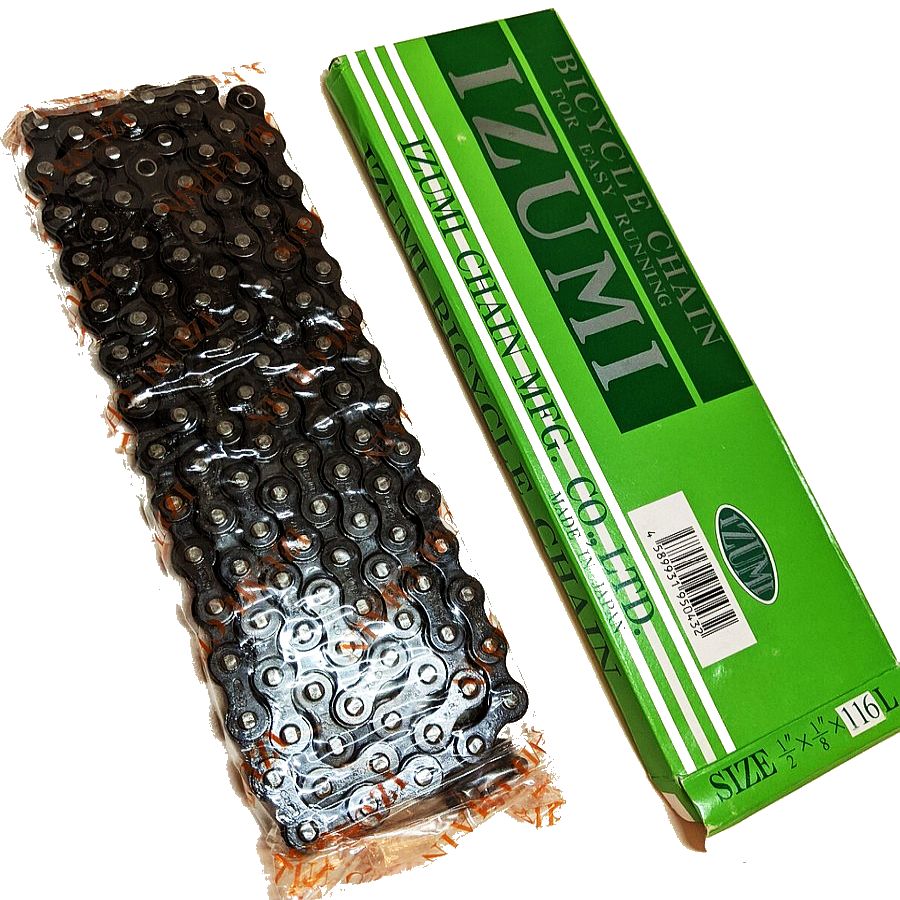 Izumi #11 Easy Running Single Speed Black w Silver Chain 1/2x1/8