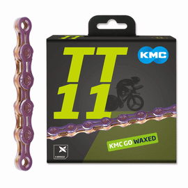 KMC TT11 11-Speed Waxed Neo Chrome Chain 118L