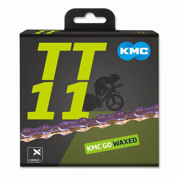 KMC TT11 11-Speed Waxed Neo Chrome Chain 118L