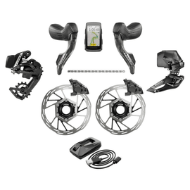 SRAM Force eTap AXS Road Groupset - 2x12-Speed HRD Shift/Brake Levers FM Calipers Rotors Chain F/R Derailleurs Hammerhead Karoo E1