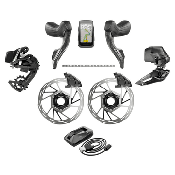 SRAM Force eTap AXS Road Groupset - 2x12-Speed HRD Shift/Brake Levers FM Calipers Rotors Chain F/R Derailleurs Hammerhead Karoo E1 - The Bikesmiths
