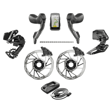 SRAM Force eTap AXS Road Groupset - 2x12-Speed HRD Shift/Brake Levers FM Calipers Rotors Chain F/R Derailleurs Hammerhead Karoo E1 - The Bikesmiths