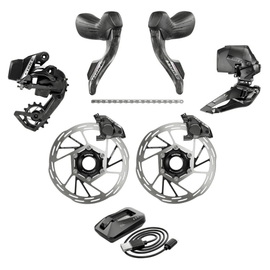 SRAM Force eTap AXS Road Groupset - 2x12-Speed HRD Shift/Brake Levers FM Calipers CL Rotors Chain F/R Derailleurs E1
