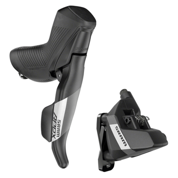 SRAM Apex Shift/Brake Lever and Hydraulic Disc Brake Caliper - Right/Rear 12-Speed DoubleTap Flat Mount 20mm Offset Black D1 - The Bikesmiths