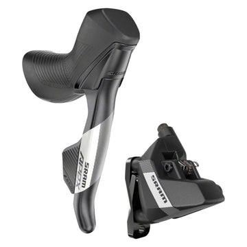 SRAM Apex AXS eTap Shift/Brake Lever and Hydraulic Disc Brake Caliper - 12-Speed, Flat Mount, 20mm Offset, Black, D1 - The Bikesmiths