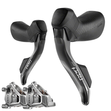 SRAM RED eTap AXS HRD Shift/Brake Lever and Hydraulic Disc Caliper - Flat Mount 20mm Offset, Black, E1 SRAM