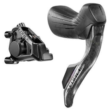 SRAM Force eTap AXS HRD Shift/Brake Lever and Hydraulic Disc Caliper - Flat Mount 20mm Offset Black E1 - The Bikesmiths