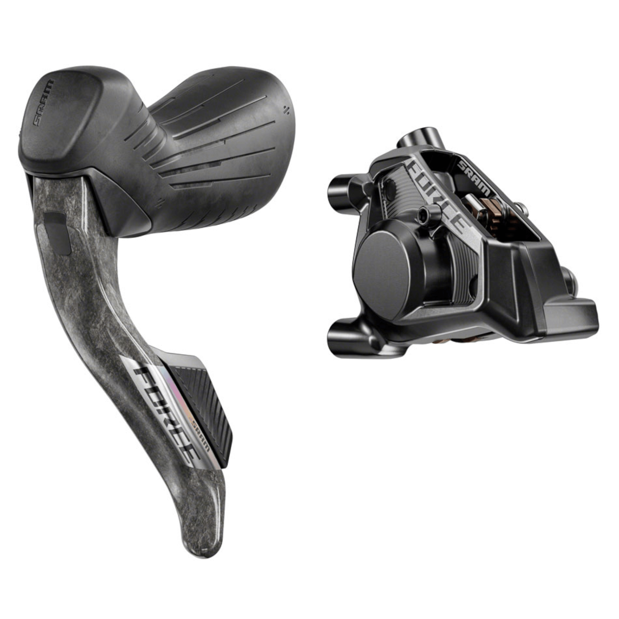 SRAM Force eTap AXS HRD Shift/Brake Lever and Hydraulic Disc Caliper - Flat Mount 20mm Offset Black E1 - 0