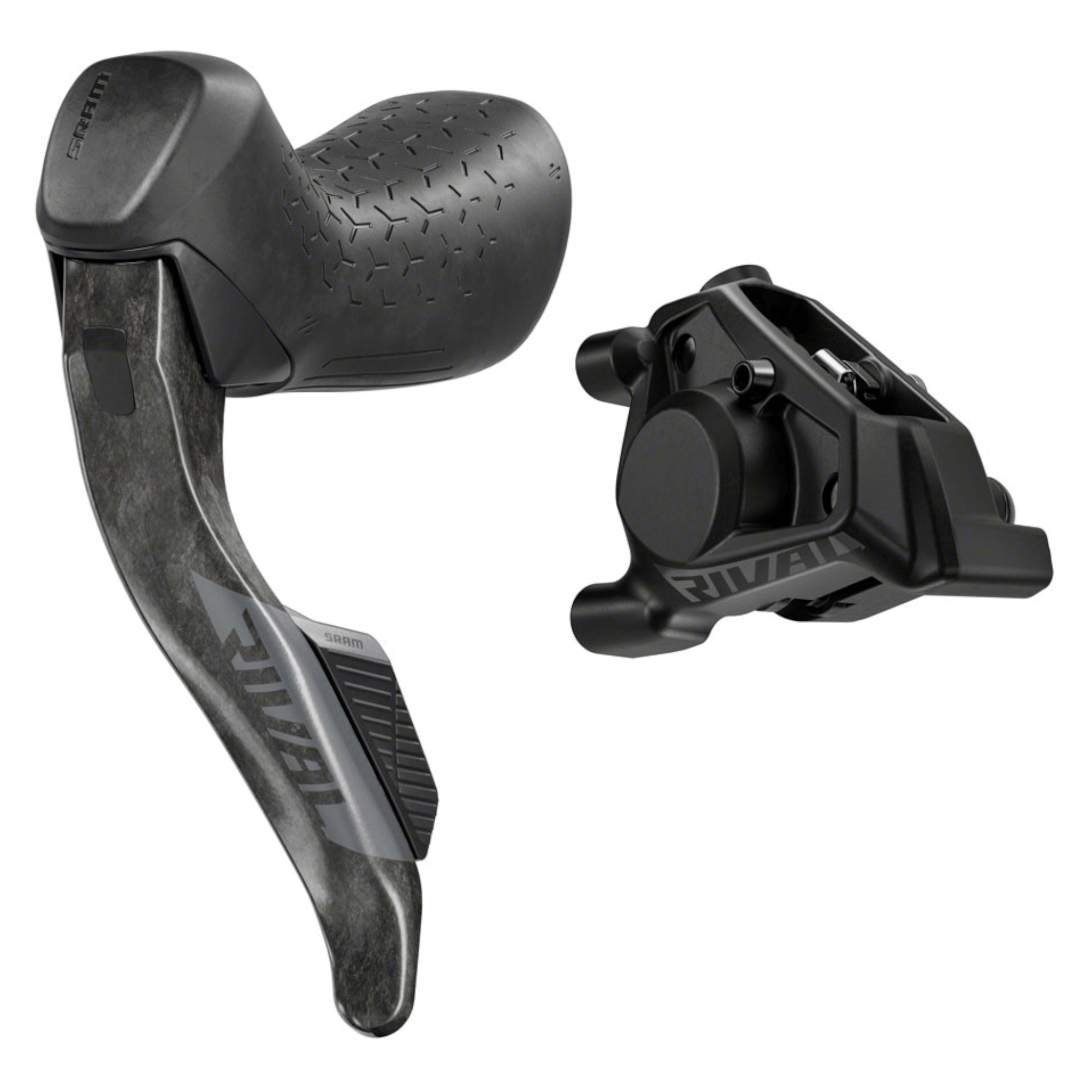 SRAM Rival eTap AXS HRD Shift/Brake Lever and Hydraulic Disc Caliper - Flat Mount 20mm Offset Black E1