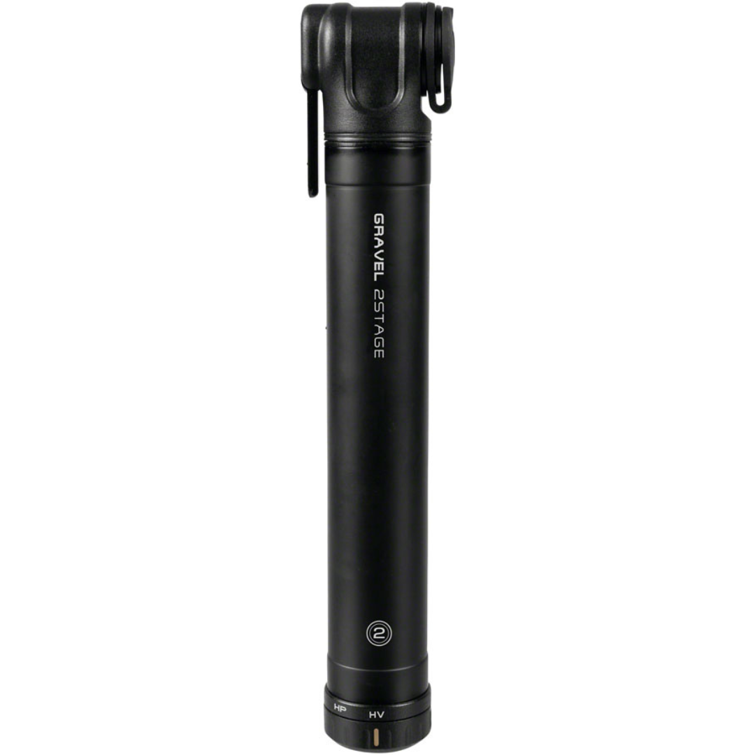 Topeak TGV-2STG Gravel Mini Pump Presta - 2Stage, 90psi, Black