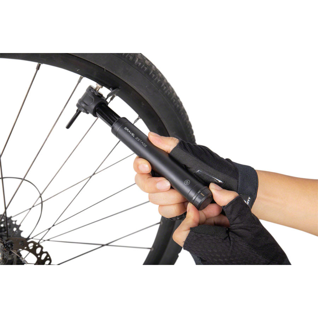 Topeak TGV-2STG Gravel Mini Pump Presta - 2Stage, 90psi, Black