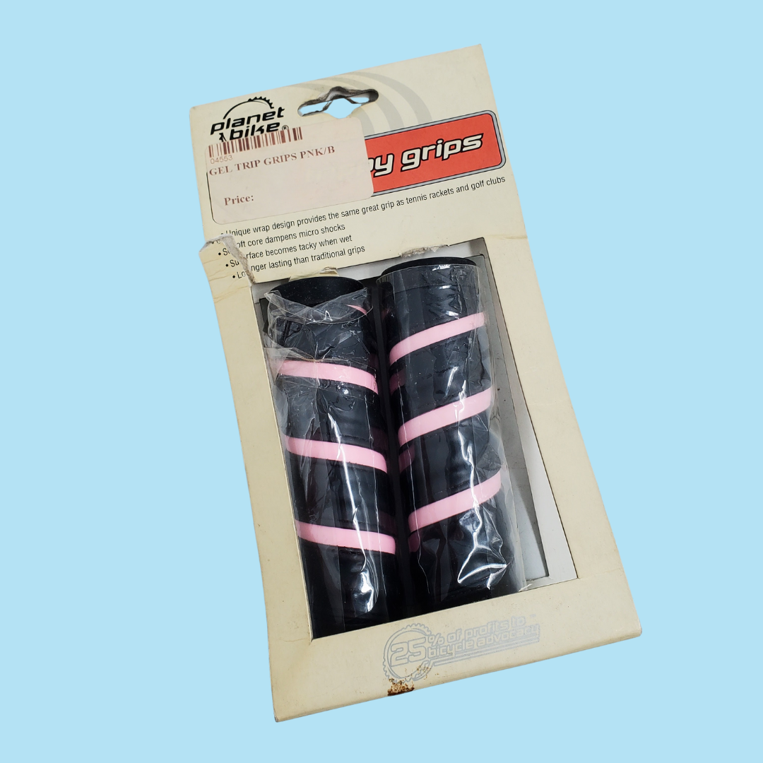 Open Box Planet Bike Gel Trip Grips, Pink/Black