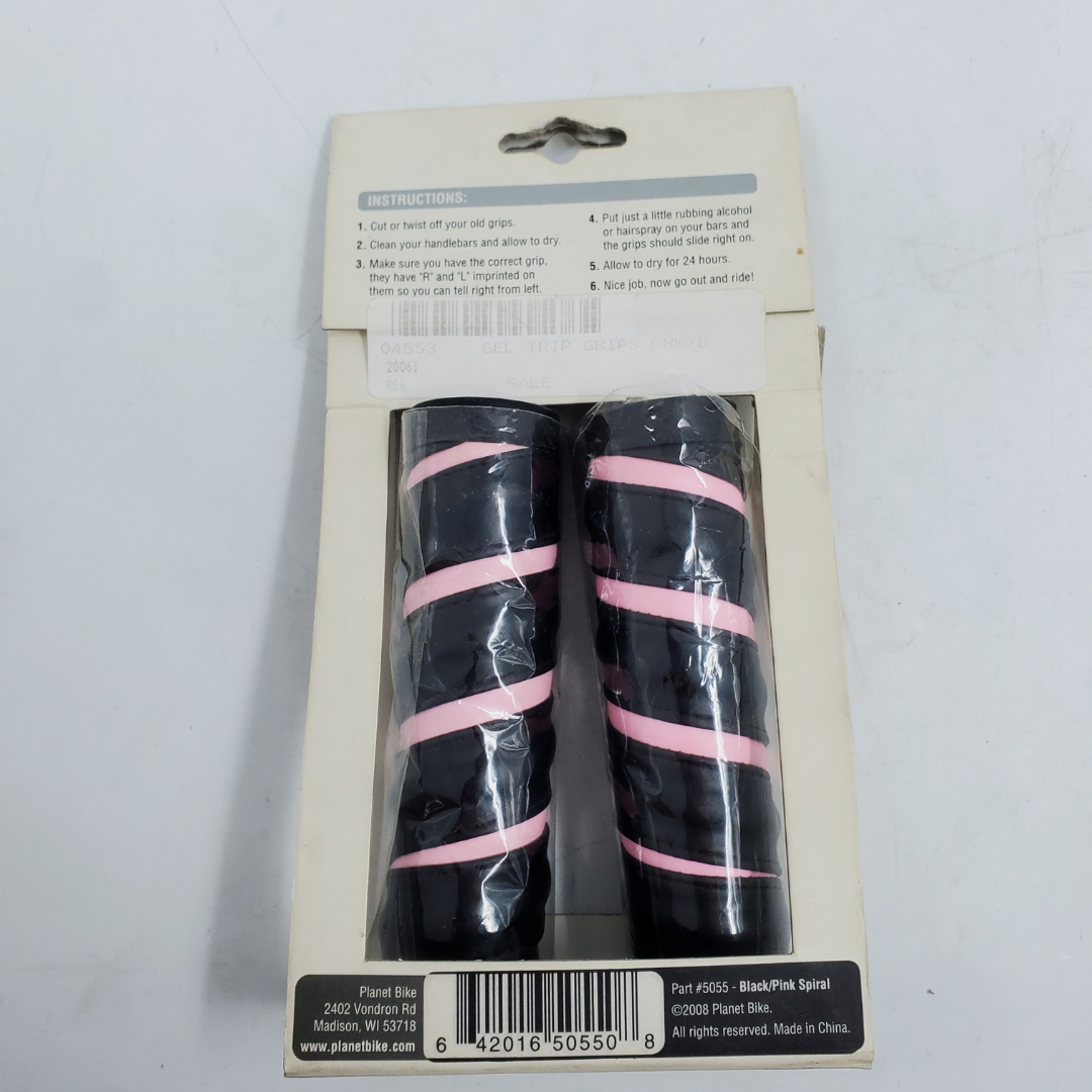 Open Box Planet Bike Gel Trip Grips, Pink/Black