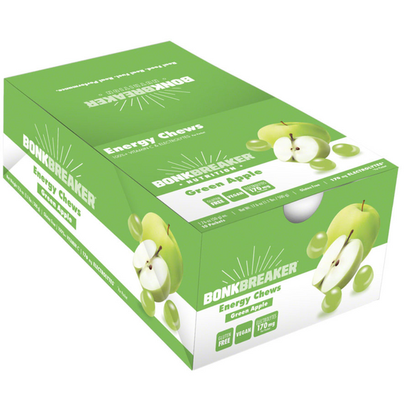 Bonk Breaker Energy Chews - Green Apple, Box of 10 Packs