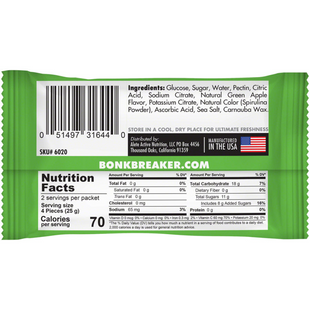 Bonk Breaker Energy Chews - Green Apple, Box of 10 Packs