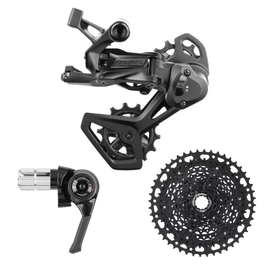 microSHIFT Advent X 1x10-Speed Groupset - Right Bar End Shifter V2 Rear Derailleur 10-Speed Medium Cage Clutch 11-42t or 11-48t Cassette