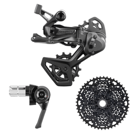 microSHIFT Advent X 1x10-Speed Groupset - Right Bar End Shifter V2 Rear Derailleur 10-Speed Medium Cage Clutch 11-42t or 11-48t Cassette - 0