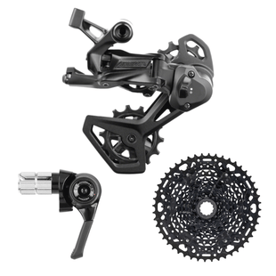 microSHIFT Advent X 1x10-Speed Groupset - Right Bar End Shifter V2 Rear Derailleur 10-Speed Medium Cage Clutch 11-42t or 11-48t Cassette