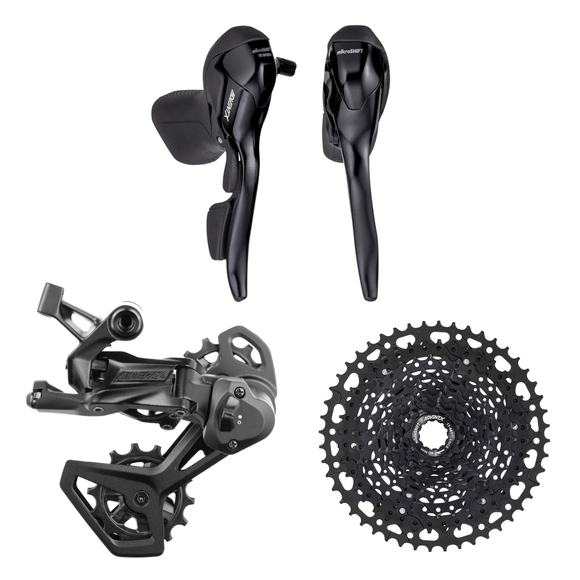 microSHIFT Advent X 1x10-Speed Groupset - Drop Bar Shift Lever V2 Rear Derailleur 10-Speed Medium Cage Clutch 11-42t or 11-48t Cassette