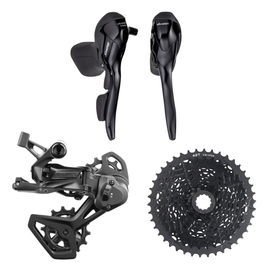microSHIFT Advent X 1x10-Speed Groupset - Drop Bar Shift Lever V2 Rear Derailleur 10-Speed Medium Cage Clutch 11-42t or 11-48t Cassette