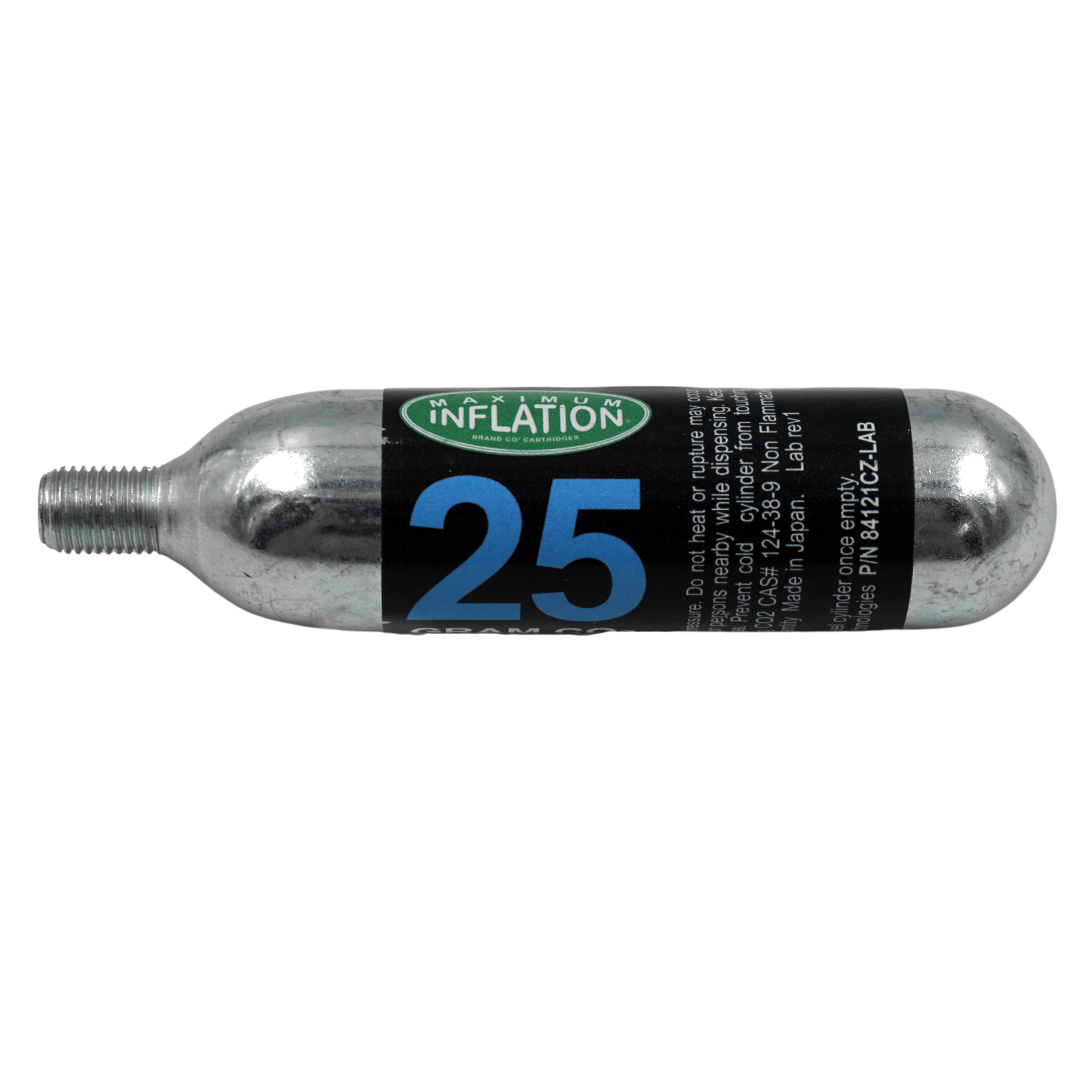 Maximum Inflation 25g Threaded CO2 Cartridge