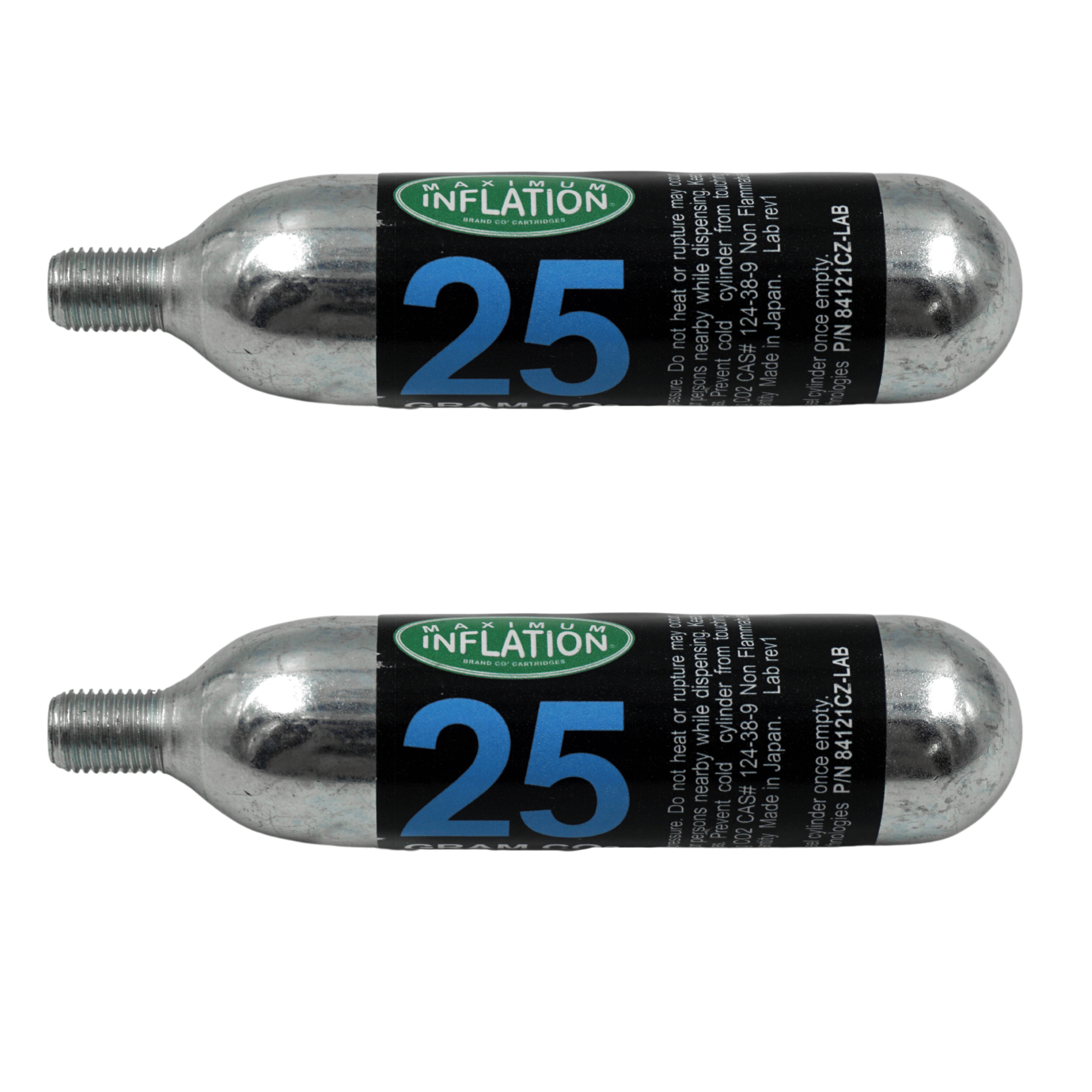 Maximum Inflation 25g Threaded CO2 Cartridge