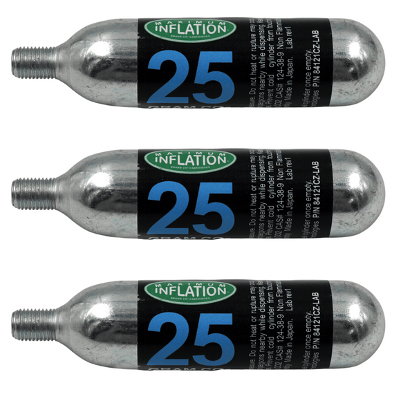 Maximum Inflation 25g Threaded CO2 Cartridge Multi Packs