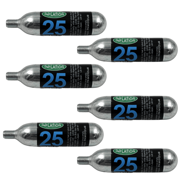 Maximum Inflation 25g Threaded CO2 Cartridge Multi Packs