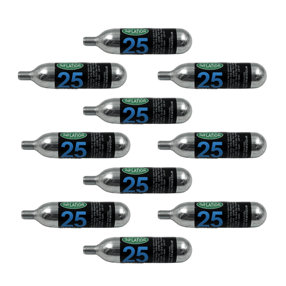 Maximum Inflation 25g Threaded CO2 Cartridge Multi Packs