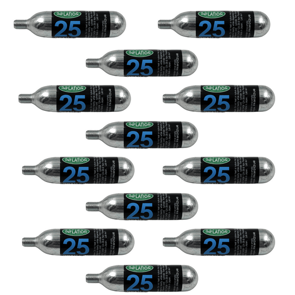 Maximum Inflation 25g Threaded CO2 Cartridge Multi Packs