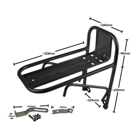 M-Wave Traveler Universal Rack with Brake Post Mount Black - 0