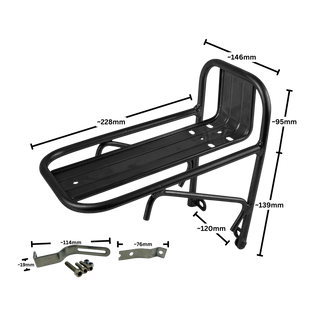 M-Wave Traveler Universal Rack with Brake Post Mount Black