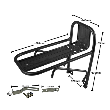 M-Wave Traveler Universal Rack with Brake Post Mount Black M-Wave