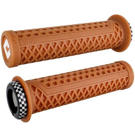 NEW ODI Vans V2.1 Lock On Bike Grips Waffle Gum Brown Checkered Black Clamps - The Bikesmiths