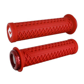 Buy red-black ODI Vans V2.1 Lock On Bike Grips with Checkered Clamps