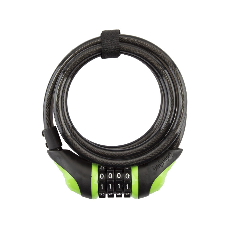 OnGuard 8160 Neon Coil Combo Lock 180cm x 10mm - The Bikesmiths