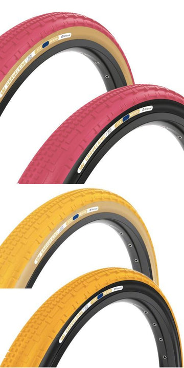 Panaracer Limited Edition GravelKing SK TLR 27.5x1.90 Tire Honey or Cranberry - The Bikesmiths