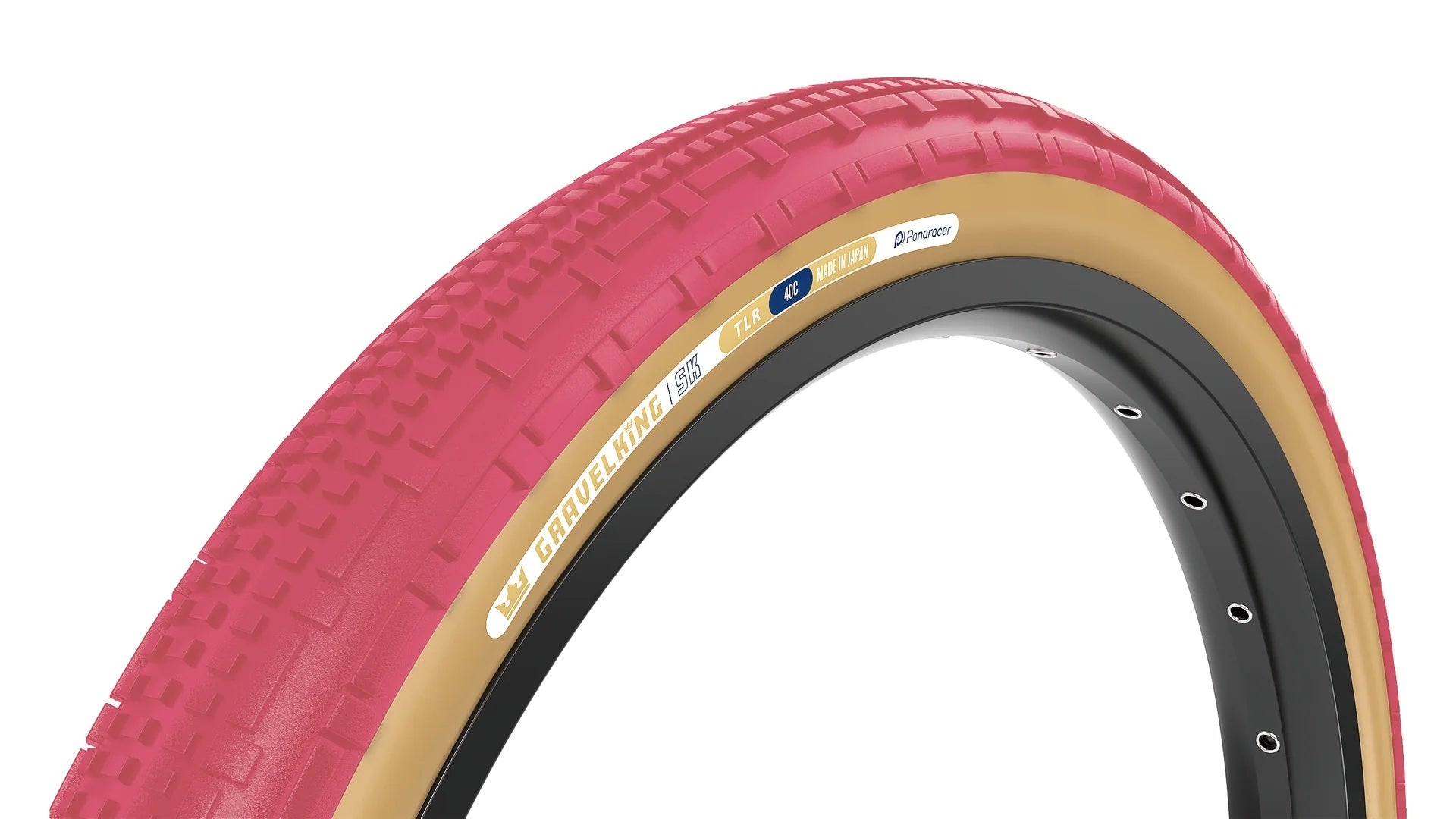 Panaracer Limited Edition GravelKing SK TLR 27.5x1.90 Tire Honey or Cranberry