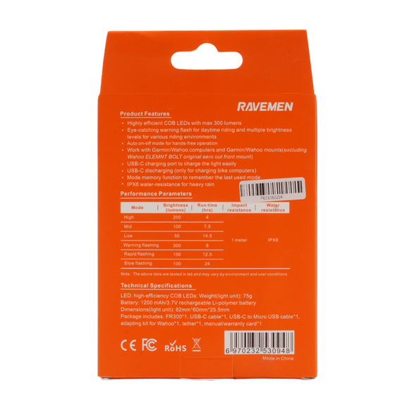 RAVEMEN FR300 Eye-Catching Daytime Running Safety Head Light