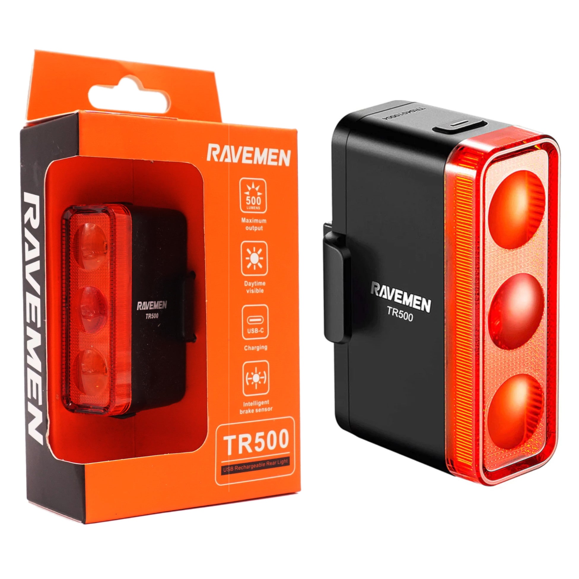 Ravemen TR-500 USB Tail Light - Ultra Bright 500 Lumen - The Bikesmiths