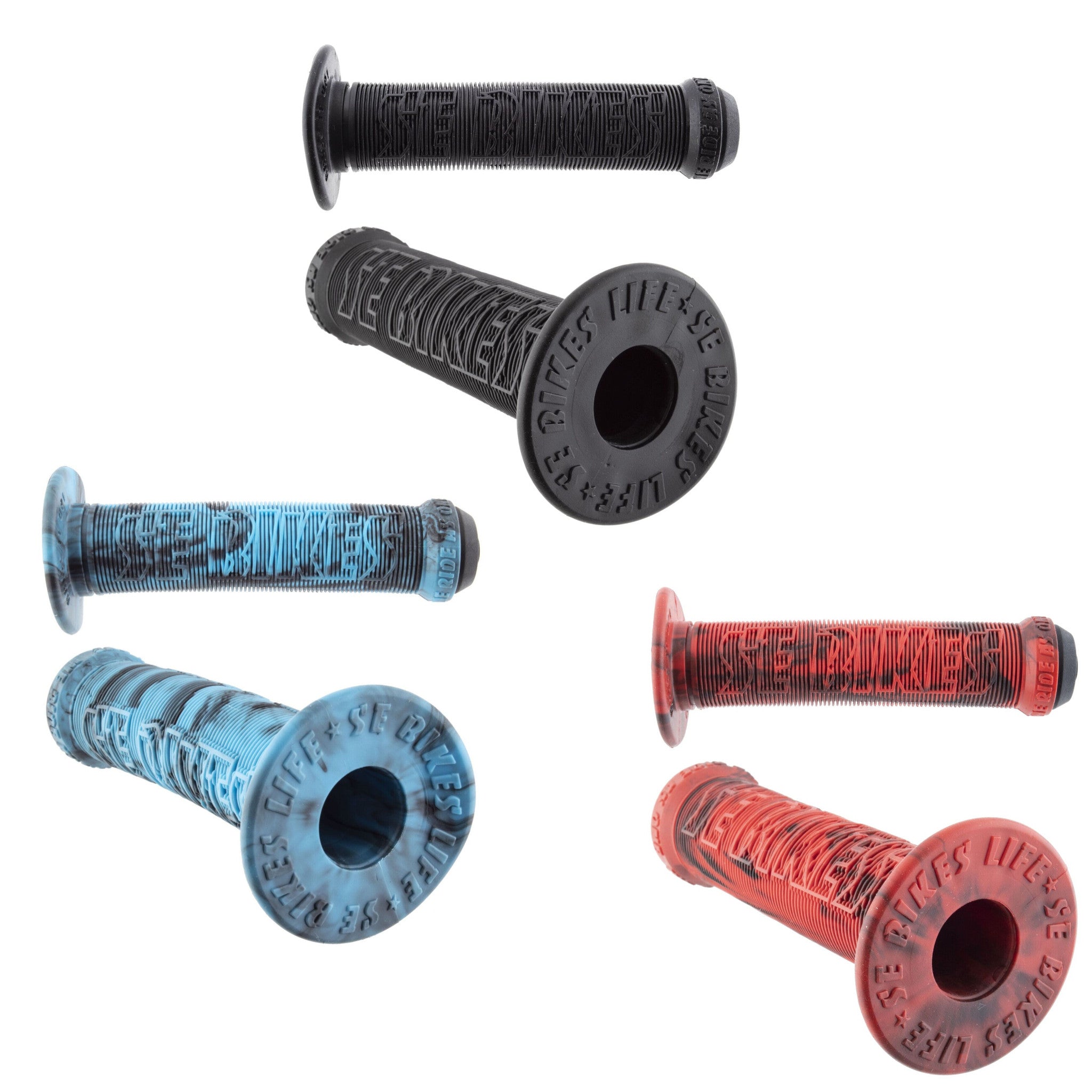 SE BIKES LIFE Flanged Grips Comfort & Control BMX Bike Choose Color - The Bikesmiths