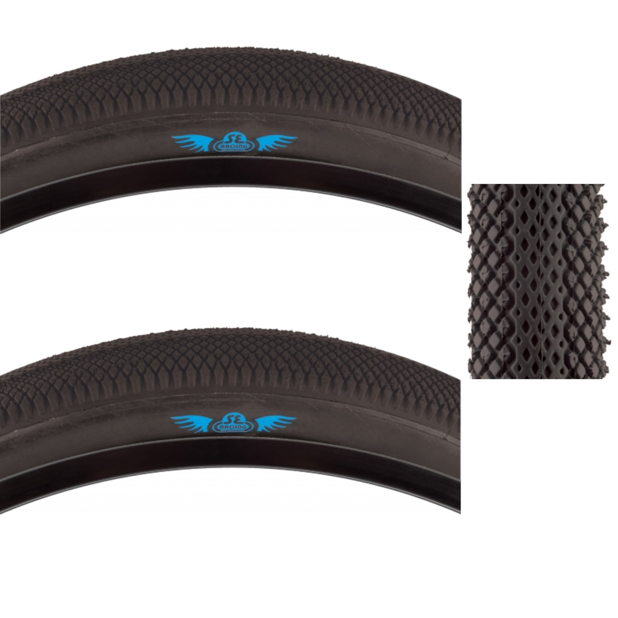 SE BIKES Speedster Tire 29x2.1" - Blue/Tan, Wire Bead, 27 TPI (Single)