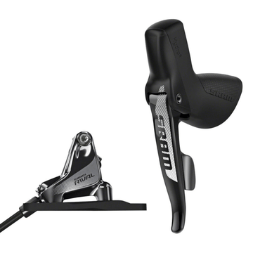 SRAM Rival 1 Disc Brake and Cable-Actuated Dropper Remote Lever - Left/Front Flat Mount (20mm Offset) Black A1 - The Bikesmiths