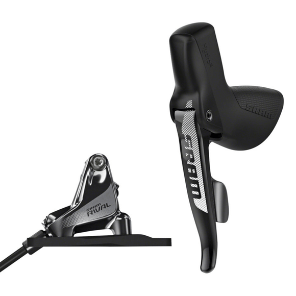 SRAM Rival 1 Disc Brake and Cable-Actuated Dropper Remote Lever - Left/Front Flat Mount (20mm Offset) Black A1