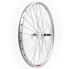 Sta-Tru TR25v 26 Inch Doublewall Silver QR Freewheel Rear Wheel